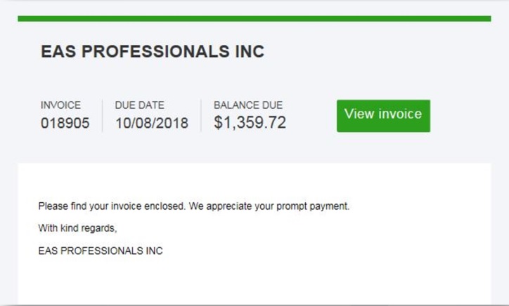 fake quickbooks invoice